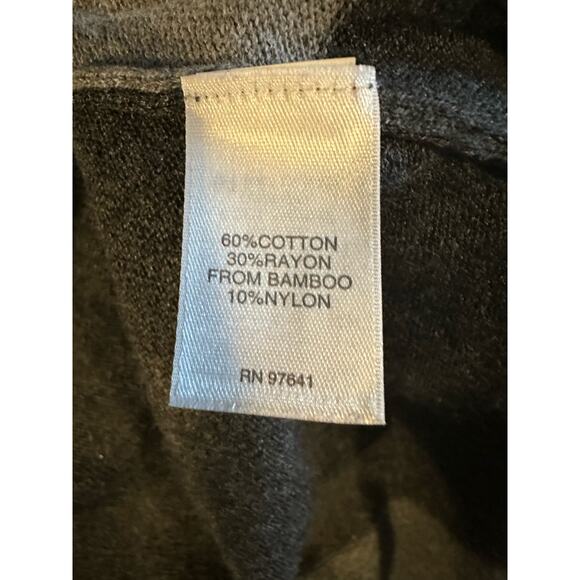 J. Jill Women’s Petite large gray Open Front Cardigan Sweater Color Block - Picture 5 of 5